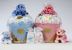 Image of Adorable Diapers Personalized Baby Diapers Gift Basket