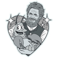 THE LOBSTER STICKER (BLACK AND WHITE VARIANT) 