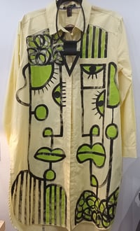 Image 3 of pale yellow shirt, handpainted