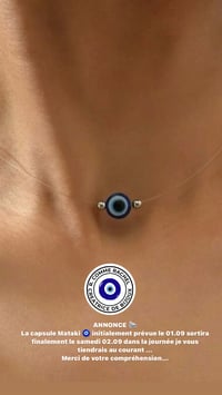 Image 2 of COLLIER RAS DE COU FIL INVISIBLE MATAKI