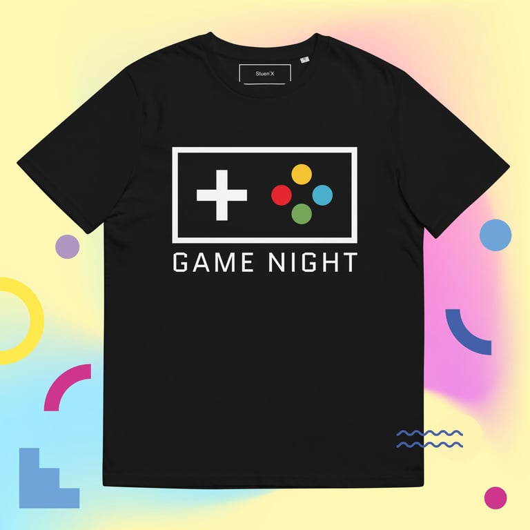 Game Night Unisex Organic Cotton T-shirt Image 4