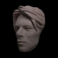 Image 3 of 'The Man Who Fell To Earth' White Clay Face Sculpture