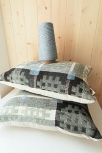Image 4 of Welsh Sage Wool Cushion- Square