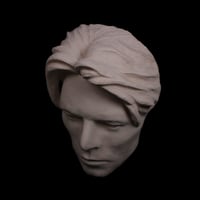 Image 5 of 'The Man Who Fell To Earth' White Clay Face Sculpture