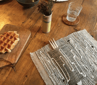 Image 5 of Woven, Linen Placemat With Cutlery Pocket