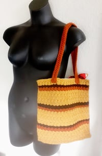 Image 4 of My Melanin is Invincible, Crochet Shoulder tote bag, Afrocentric fashion