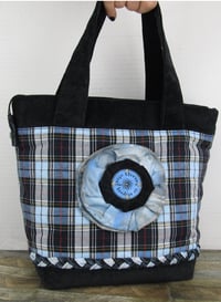 Image 1 of Blue Plaid Handbag