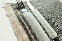 Image 3 of Linen, Woven Placemat With Cutlery Pockets