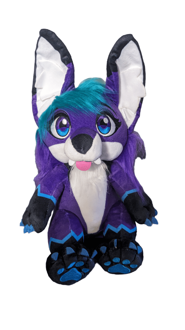 Star top wolf plush