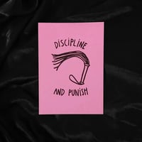 Image of DISCIPLINE AND PUNISH card