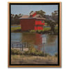 Red Building, Berkeley Aquatic Park - Oil Painting, Framed