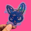 All Seeing Kitty Holographic Sticker