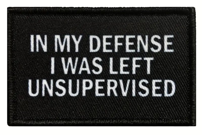 Image of IN MY DEFENSE I WAS LEFT UNSUPERVISED - PATCH