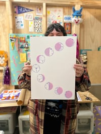 Image 1 of Moon Phase A3 Riso Print