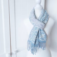 Image 1 of Handwoven Silk Organic Cotton Scarf