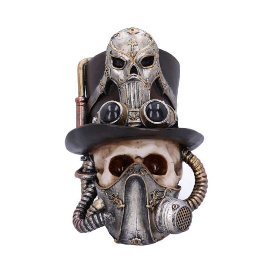 Image of Steampunk Breathe Easy Venetian Mask Skull Ornament