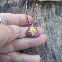 Image 2 of Ruby Zoisite Gold Amulet 2