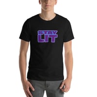 Image 1 of STAY LIT PURPLE/PINK/BLUE Short-Sleeve Unisex T-Shirt