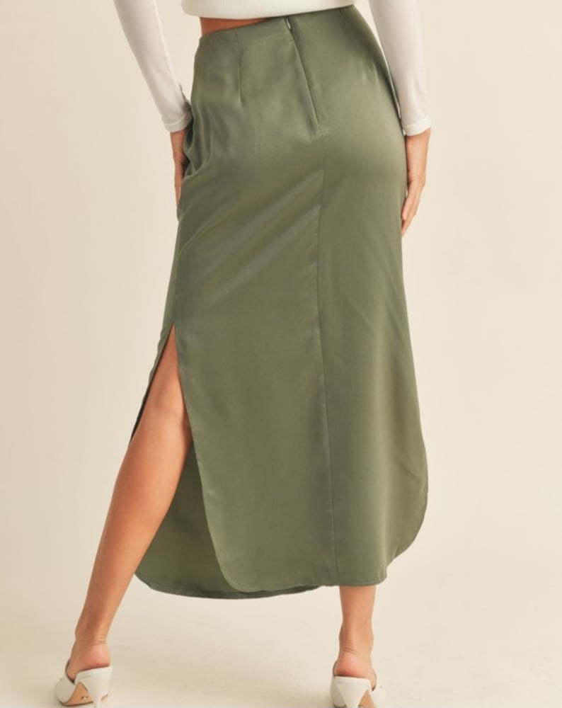Image of Katie double slit midi skirt
