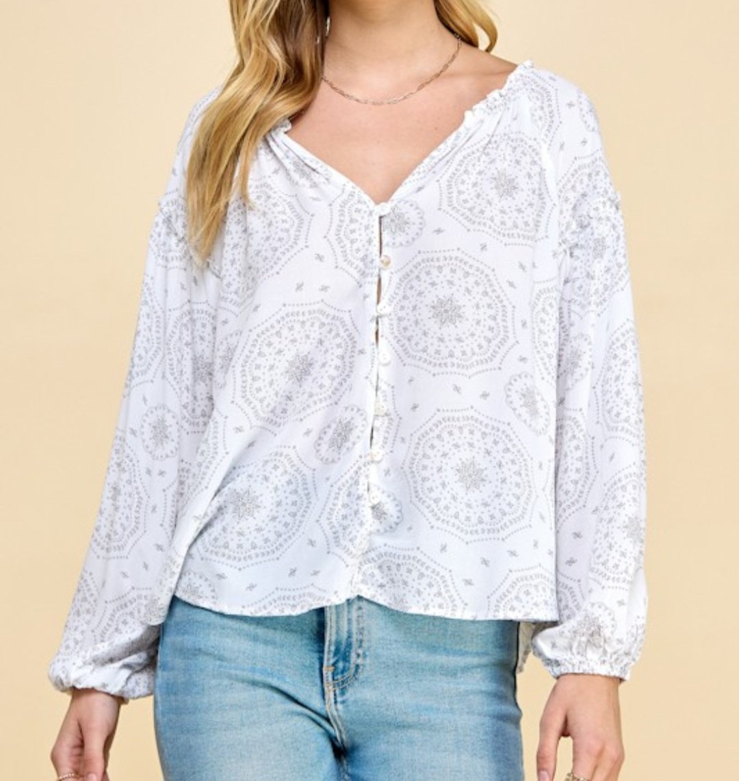 Image of In the smokes boho top