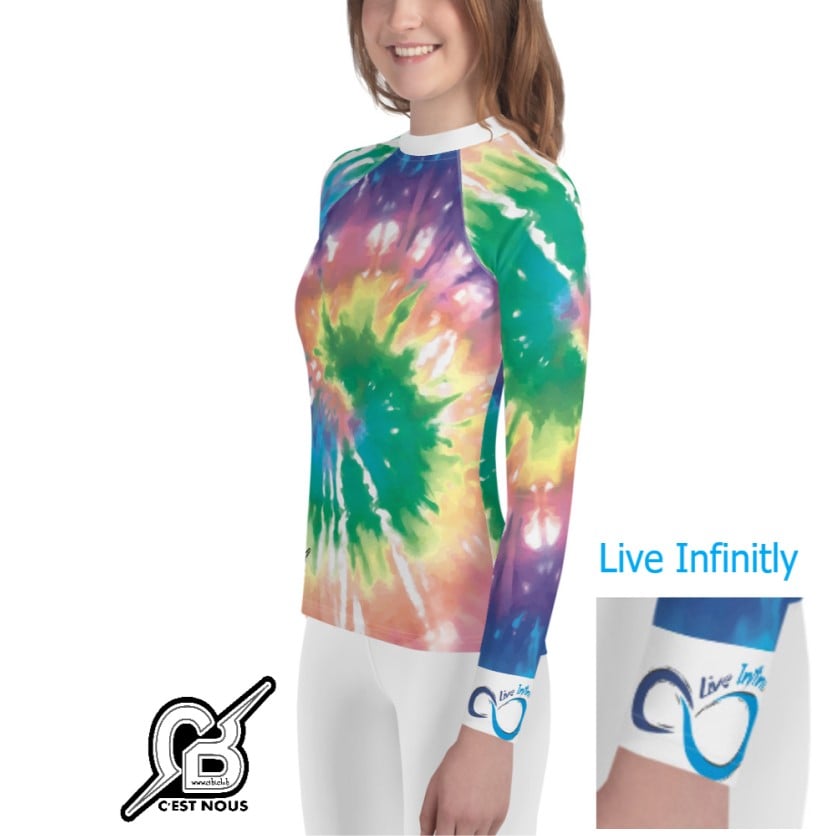 Image of Tee shirt unisexe enfants/ado Tie and dye Live Infinitly