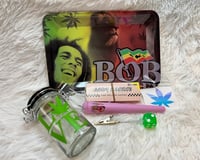 Image 1 of  Small Rasta Rolling Tray Set   Smoke Accessories  