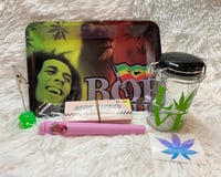 Image 4 of  Small Rasta Rolling Tray Set   Smoke Accessories  