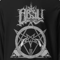Image 2 of ABSU - NEVER BLOW OUT THE EASTERN CANDLE - HOODED LONG SLEEVE T-SHIRT - BLACK