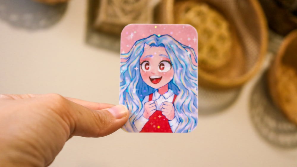 Image of Eri MHA Waterproof Holographic Sticker