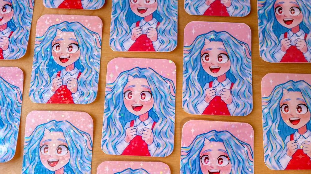 Image of Eri MHA Waterproof Holographic Sticker