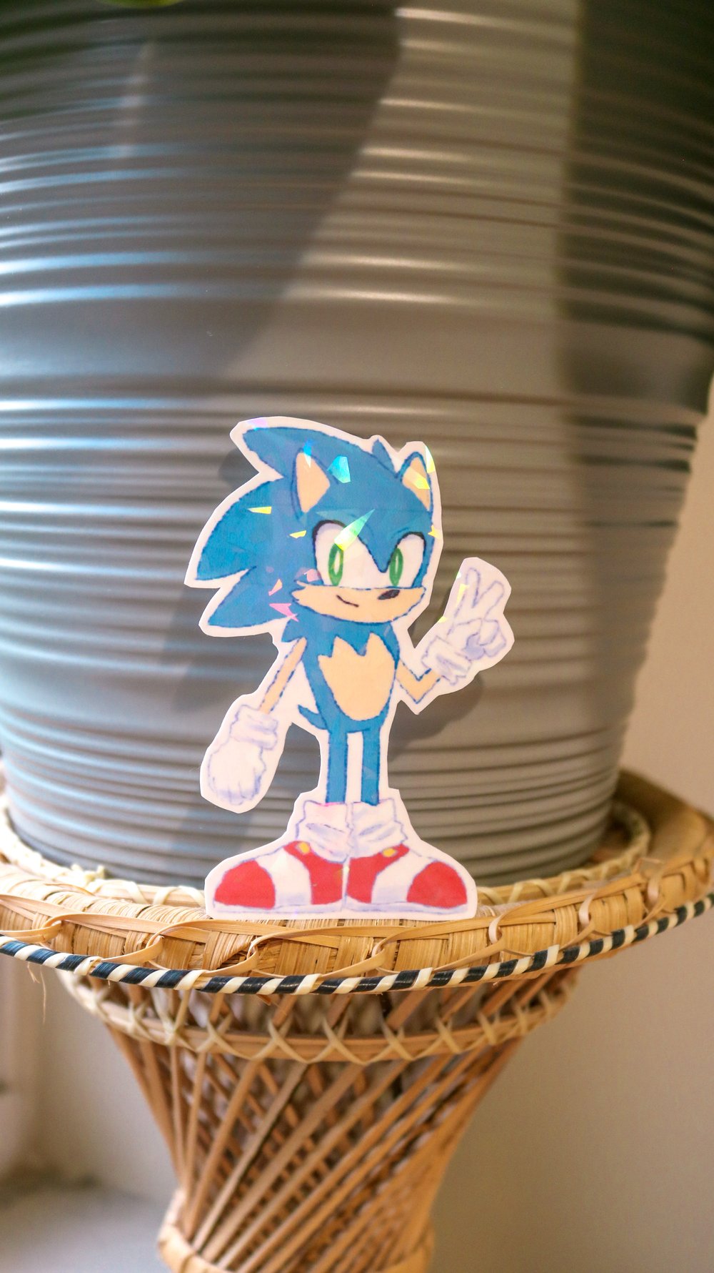 Image of Sonic The Hedgehog Inspired Holographic Waterproof Sticker