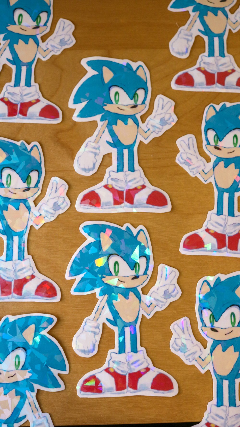 Image of Sonic The Hedgehog Inspired Holographic Waterproof Sticker