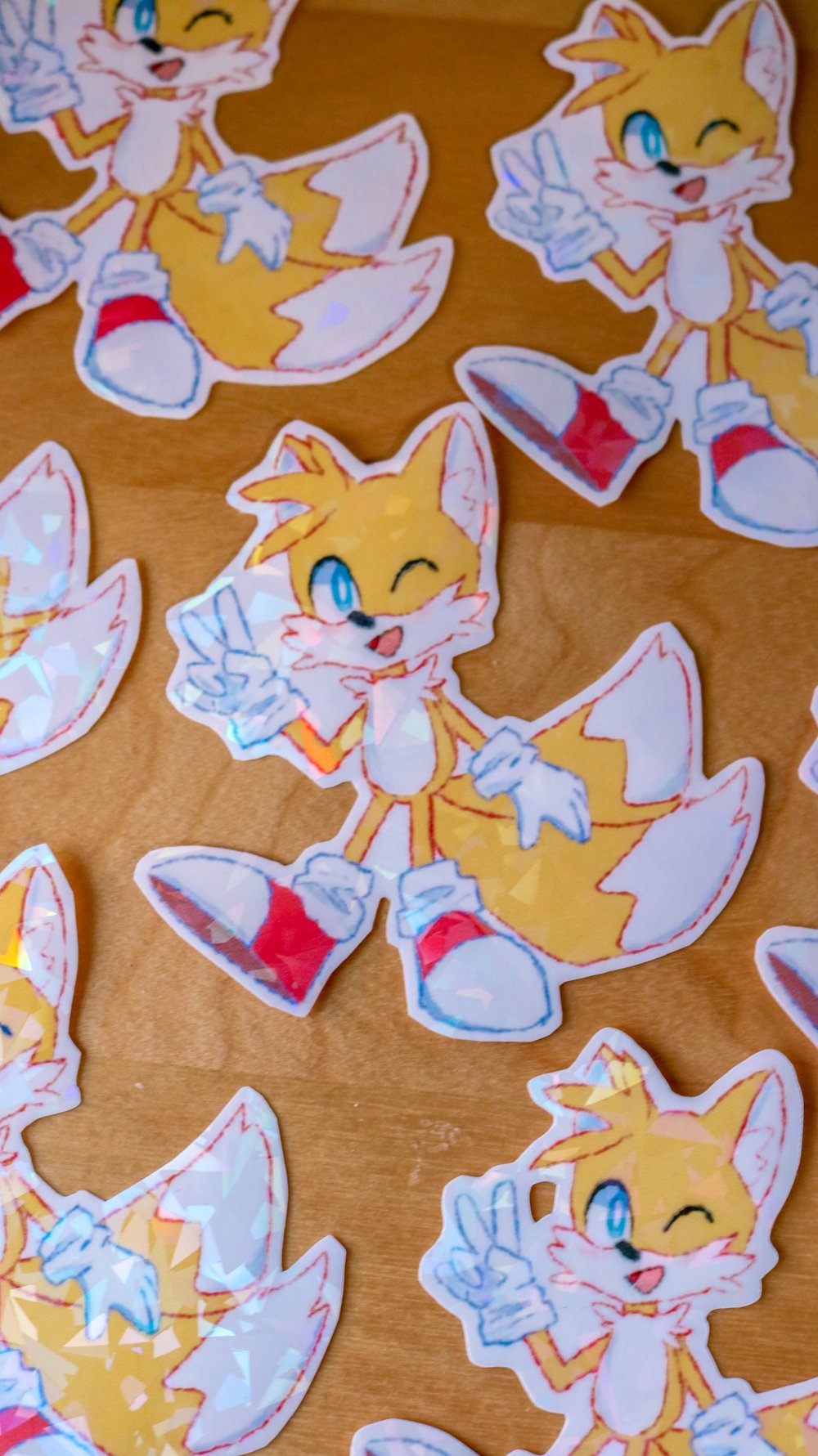 Image of Tails Inspired Holographic Waterproof Sticker