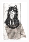 "The Cat is Hogging the Newspaper Again" Giclée Print