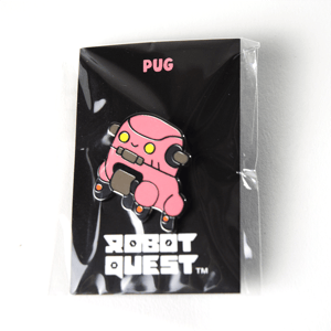 Image of Pug Robot Quest Lapel Pin