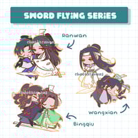 Image 7 of [Restock] Danmei Sword Flying Series (SVSSS, MDZS, TGCF 2HA) - Enamel Pins