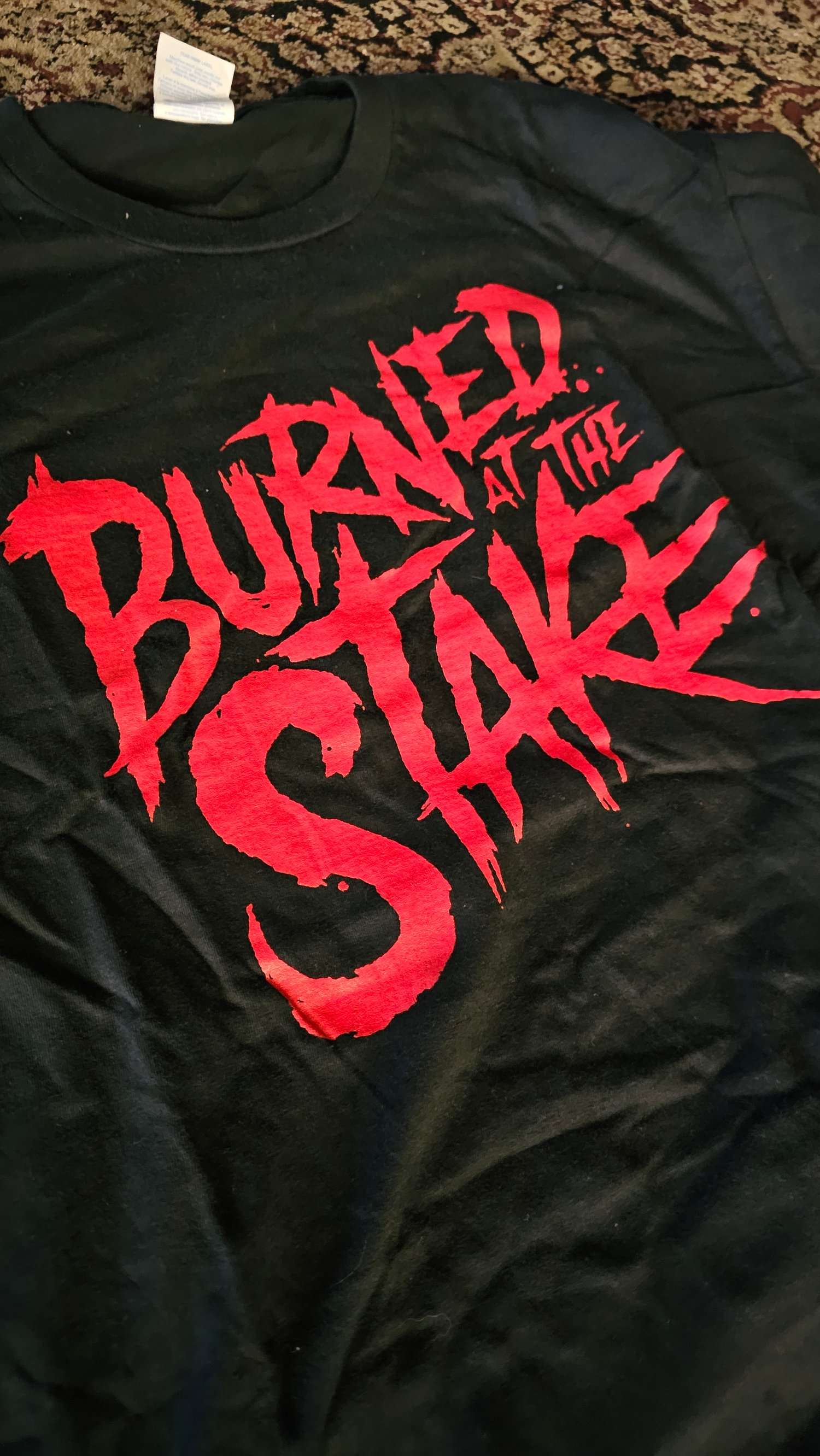 Image of Burned at the Stake - Original logo tee