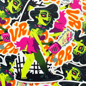 Image of Chainsaw Babe 5" Sticker