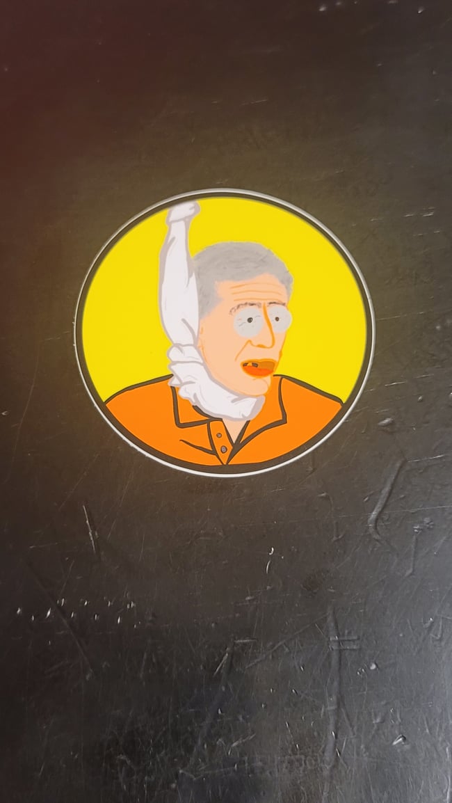 321. Hanging Around Sticker