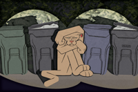 Image 1 of P-22 Poster - "Untitled (Trash Bins with Mountain Lion)"