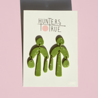 Image 5 of Monochrome Flecked Statement Dangles