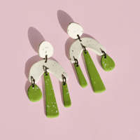 Image 1 of Moss and Stone Statement Dangles
