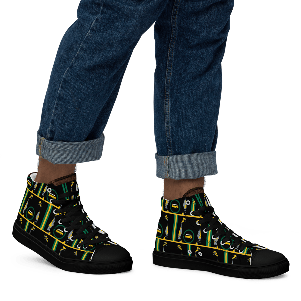 BOLD STANCE MEN'S HIGH TOP CANVAS (YLW/GRN)