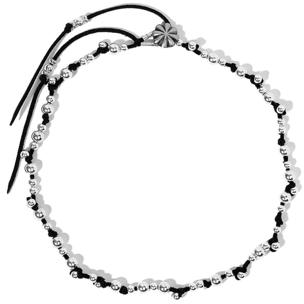 Image of ARMO - Western Suede Necklace (Silver)