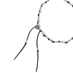 Image of ARMO - Western Suede Necklace (Silver)