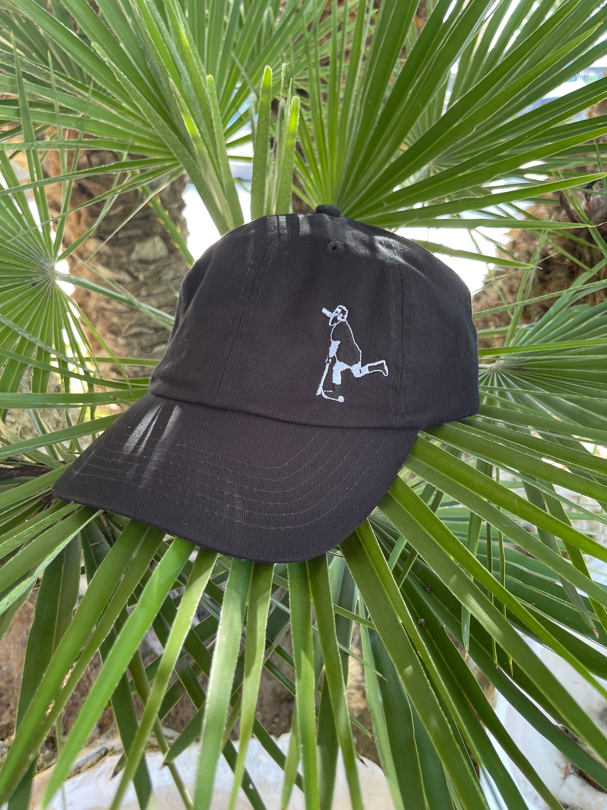 Image of Black Dad Hat---Scooter logo