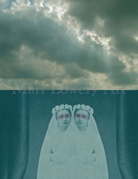 Sky Diptych 8.5 x 11 Surreal Haunting Vintage Inspired Art Print