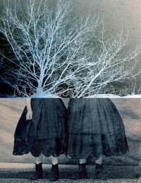 Trees Diptych 8.5 x 11 Inch Surreal Unusual Vintage Inspired Art Print