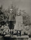 Skull Children 8.5 x 11 inch Halloween Decor Dark Art Print 