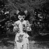 Ay Chihuahua 8.5 x 11 Inch Altered Vintage Photo of Woman Holding Puppies 